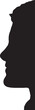 © Curto - vector,side view head shot portrait of a teen woman