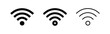 © liubomir118809 - Wifi signal strength icon set, representing wireless internet connectivity and network.