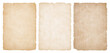© Helga - Vintage parchment paper set isolated on transparent background with old aged texture and antique torn edges