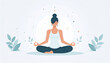 © VectorNest-studio - Flat yoga silhouette vector