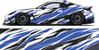 © mochiro - Blue and black sports car design.