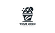 © DEFRIDA - Minimalist ice cream cup black vector logo