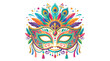 © antok - Colorful Masquerade Mask with Feathers and Jewels