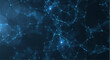 © Elisa - Glowing blue network connections on a dark background with geometric patterns and nodes