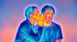 © DreamLab - Thermal infrared image of two men whispering a secret