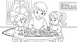© Juwanto - children playing at table.