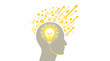© Umesha Madhushan - Conceptual illustration of a human head silhouette with a glowing lightbulb and an expanding network of business ideas, charts, and growth arrows.