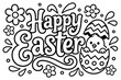 © BELAL - Happy easter coloring page with cute baby chick and egg Vector