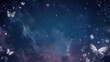 © vxnaghiyev - Enchanting night sky glowing with shimmering stars and graceful butterflies ideal for serene text space