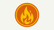 © Payu - Vibrant flame icon with orange and yellow colors, symbolizing heat and energy for design use
