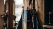 © Afif - National barbershop tools hang on wooden wall close-up