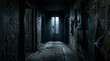 © Itsuka_draft1 - Spooky Halloween background with haunted house and cinematic moonlight