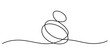 © Purnima - Abstract single continuous line drawing of a simple swirl