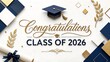 © MdOsman - Congratulations Class of 2026 graduation celebration decorative elements on white