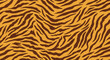 © Camille - Seamless tiger stripe animal print pattern in classic orange and brown colors for fashion and interior decoration purposes.