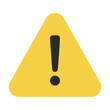 © Barny - Bold yellow triangle icon with a centered black exclamation mark on a white background, minimalist safety alert concept
