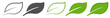 © Darina - Green leaf icon set with line and fill styles. Natural eco symbols on transparent background.