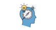 © Golem - Mind Map Idea Concept: Brain, Lightbulb, Compass, Question Mark - Strategy and Innovation
