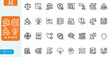 © MstRatna - Ai ethics Vector illustration line editable icons set. Containing fairness, transparency, guidelines, artificial intelligence, ethical dilemma, explainable AI, and more. on white background.