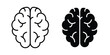 © Annimo - Human brain icon vector. Simple flat symbol. editable strokes