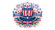 © ktot - Happy Holidays USA Patriotic Uncle Sam Hat with Fireworks and Stars