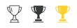 © AYAT002 - Trophy cup icon representing victory and achievement, success award symbol for business goals, sports competitions, performance ranking, winning motivation and recognition concept.