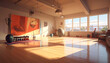 © KloberanJaya - Interior de ginásio moderno com muita luz natural.