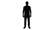 © lamia - standing man silhouette on white background figure human person male shape profile