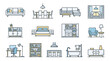 © Dodi - Minimalist Line Drawing of Home and Office Furniture