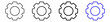 © artfuSign - Settings gear options system configuration line icon set. Editable vector stroke icon design