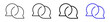 © artfuSign - Chat conversation discussion message linear icon collection design. Editable vector stroke icons.