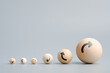 © patpitchaya - Wooden Sphere Movement As Flexible Growth And Adaptation Concept