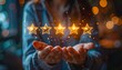 © EPDICAY - Hands cradle glowing five-star symbols. Warm light pulses from golden stars above palms