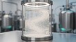 © Zamira - Bubbling Liquid in Scientific Experiment Beaker with Swirling Particles