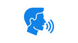 © Satrio - A blue icon of a man speaking.