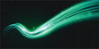 © Romana - Abstract glowing teal light trails motion background with abstract particles background futuristic velocity illumination