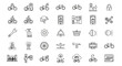 © agus - Hand-drawn Bicycle Icons Set: Transportation, Travel, City, Sport, Technology, and Accessories