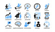 © Cali6ro - Set of mentoring and development icons on white background