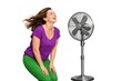 © Rawpixel.com - Joyful woman enjoying electric fan.