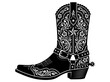 © Design Bari - cowboy boot with intricate floral design western