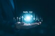 © MstTasmiya - Quality increase and cost optimization for products or services to improve efficiency. Businessman with quality control growth graph and cost reduction, Effective business, Efficient Risk, Cost report