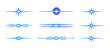 © icon_art - Blue horizontal lens flare and light ray elements set