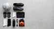 © Rizz All - Essential football training kit laid out for optimal performance, showcasing soccer boots, ball, shin guards, and practice accessories for athlete preparation