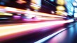 © Ndoomyim - Abstract city night motion blur long exposure highway traffic light trails background.