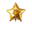 © easybanana - Shiny Gold Starshaped Balloon Black Background