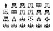 © MDIKRAM - People business conference icon set. presentation meeting and discussion vector illustration.