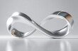 © Bilal - Sleek metallic infinity symbol, an elegant representation of eternal possibilities, endless potential, and timeless connection, ideal for modern brands and innovative concepts