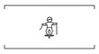 © Dadang - Pogo Stick Jumping Person Line Icon - Simple Outline Illustration of Active Play