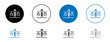 © molla - well drilling icons set in black and blue colors on white background