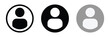 © MKIN - User account icon set, Profile avatar, social app and website profile symbol. Transparent vector and PNG